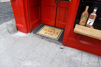 Ireland, County Dublin, Dublin City, Temple Bar traditional Irish public house entrance and