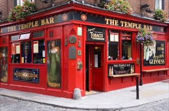 Ireland, County Dublin, Dublin City, Temple Bar traditional Irish public house on street corner