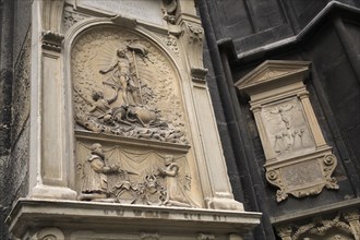 Stone carving on the outside of Stephansdom Cathedral. Photo : Bennett Dean