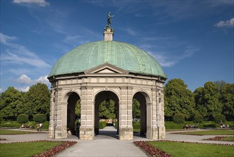 Hofgarten Royal Garden. Temple of the goddess Diana built 1615 with domed copper roof and circular