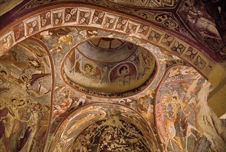 Open Air Museum. Sandal Church ornate ceiling fresco detail. Photo : Hugh Rooney