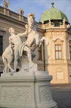 Statue of a horse tamer outside the Belvedere Palace part seen behind. Photo : Bennett Dean