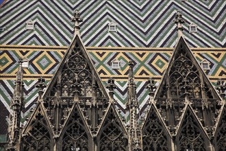 Detail of the roof of Stephansdom Cathedral. Photo: Bennett Dean