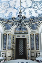 Nymphenburg Palace the Pagodenburg. Interior detail of elegant pavilion for royal relaxation with
