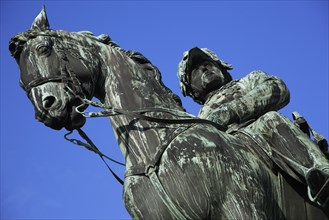 Part view of equestrian statue of Archduke Albert Duke of Teschen. Photo: Bennett Dean