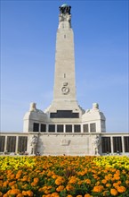 World War One Naval Memorial obelisk on Southsea seafront designed by Sir Robert Lorimer with