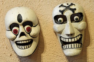 Mexico, Bajio, Zacatecas, Day of the Dead masks Museo Rafael Coronel Dia se los Muertos. 
Photo :