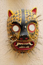 Mexico, Bajio, Zacatecas, Cat masks in Museo Rafael Coronel. 
Photo : Nick Bonetti