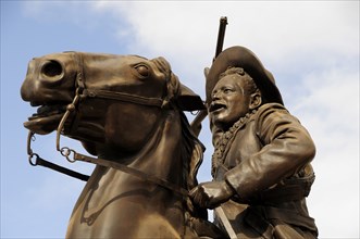 Mexico, Bajio, Zacatecas, Equestrian statue of the Mexican Revolutionary leader Pancho Villa at