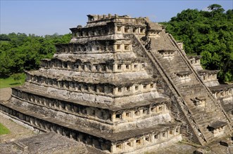 Mexico, Veracruz, Papantla, El Tajin archaeological site Pyramide de los Nichos. 
Photo : Nick
