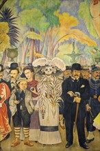 Mexico, Federal District, Mexico City, Dream of a Sunday Afternoon in the Alameda by Diego Rivera