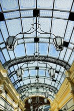 USA, Nevada, Las Vegas, The Strip interior roof detail of the shopping promenade within the