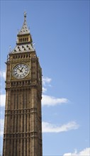 England, London, Westminster Houses of Parliament Clock Tower better known as Big Ben. 
Photo :