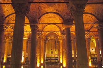 Turkey, Istanbul, Sultanahmet Yerebatan Sarnici Basilica Cistern. 
Photo : Stephen Rafferty