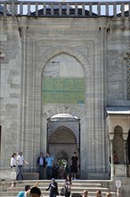 Turkey, Istanbul, Sultanahmet Camii Blue Mosque entrance. 
Photo : Stephen Rafferty