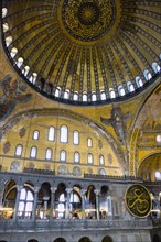 Turkey, Istanbul, Sultanahmet Haghia Sophia Christian murals and Muslim iconography in calligraphic