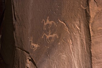 USA, Arizona, Canyon de Chelly, Petroglyphs. 
Photo : Richard Rickard