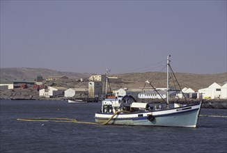 Namibia, Luderitz, Diamond diving boat off the coast of the German town of Luderitz. 
Photo :