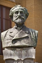Italy, Sicily, Palermo, Piazza Giuseppe Verd Teatro Massimo Giuseppe Verdi bust outside Opera House