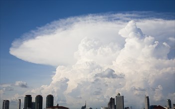 Storm Cloud formation over central area of the city.