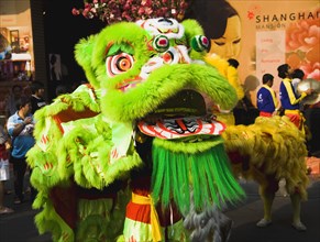 Dragon dance character for Chinese New Year show.