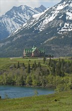 Prince of Wales Hotel at Waterton Lakes National Park a UNESCO World Heritage Site Built of wood in 1927 by the American Great Northern Railway the hotel is a National Historic Site of Canada