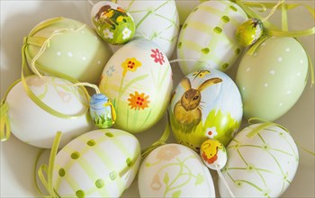Eggs decorated for Easter.