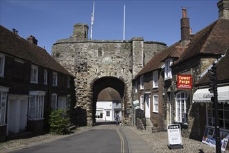 Watergate medieval gateway entrance to walled town.