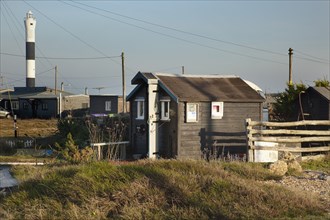 Beach houses used as homes and art galleries.