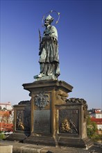 Charles Bridge - Statue of St John of Nepomuk.