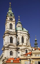 St Nicholas Church from Mala Strana Square.