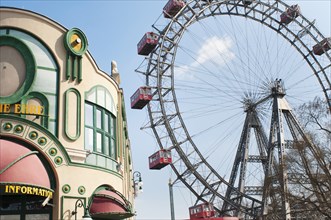 The Wiener Riesenred or Giant Wheel is one of the oldest Ferris wheels in the world erected in 1897 to celebrate the Golden Jubilee of Emperor Franz Joseph 1.