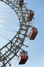 The Wiener Riesenred or Giant Wheel is one of the oldest Ferris wheels in the world erected in 1897 to celebrate the Golden Jubilee of Emperor Franz Joseph 1.