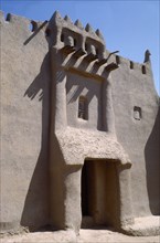 Mali, Djenne, Entrance to 17th century mud house.Mali Djenne entrance to a 17th century mud