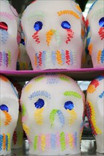 Mexico, Puebla, Sugar candies in the shape of skulls for Dia de los Muertos or Day of the Dead
