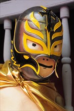 Mexico, Bajio, Queretaro, Lucha libre or wrestling mask. Photo : Nick Bonetti