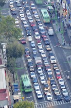 Mexico, Federal District, Mexico City, Heavy traffic from Torre Latinoamericana. Photo : Nick