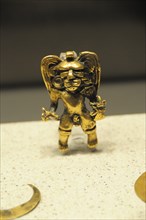 Mexico, Federal District, Mexico City, Museo Nacional de Antropologia Small gold figure.. Photo :