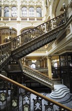 Mexico, Federal District, Mexico City, Art Nouveau interior and staircase of the Correo Central