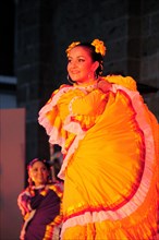 Mexico, Jalisco, Guadalajara, Plaza Tapatia Dancer from Jalisco State at Carnival.. Photo : Nick