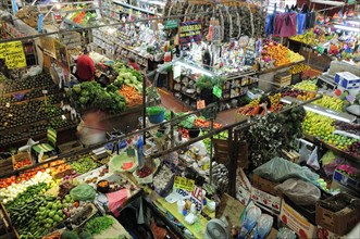 Mexico, Jalisco, Guadalajara, Mercado Libertad Vegetable market stalls displays and vendors. Photo