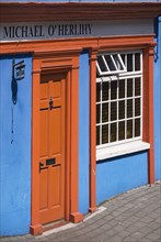 Ireland, County Cork, Kinsale, Colourful terraced house facade. Photo : Hugh Rooney