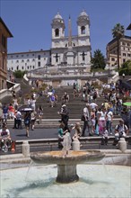 Italy, Lazio, Rome, Spanish Steps and the Church of Trinita dei Monti. Photo : Bennett Dean