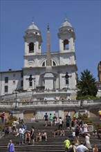 Italy, Lazio, Rome, Spanish Steps and the Church of Trinita dei Monti. Photo : Bennett Dean