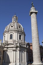 Italy, Lazio, Rome, Santissimo Nome di Maria al Foro Traiano & Trajans column. Photo : Bennett Dean