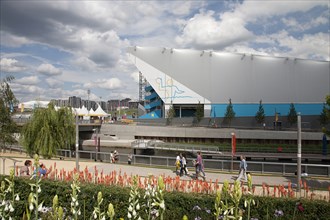 England, London, Stratford Olympic Park View of the Water Polo Arena. Photo : Adina Tovy - Amsel