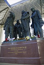England, London, Green Park Aircrew sculptures at the RAF Bomber Command Memorial unveiled by HM