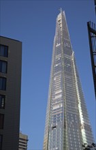 England, London, Southwark southbank The Shard skyscraper designed by Renzo Piano in the citys