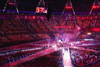 England, London, Stratford Olympic games closing ceremony. Photo : Sean Aidan