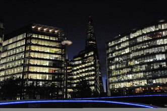 The Shard and offices at nght London England